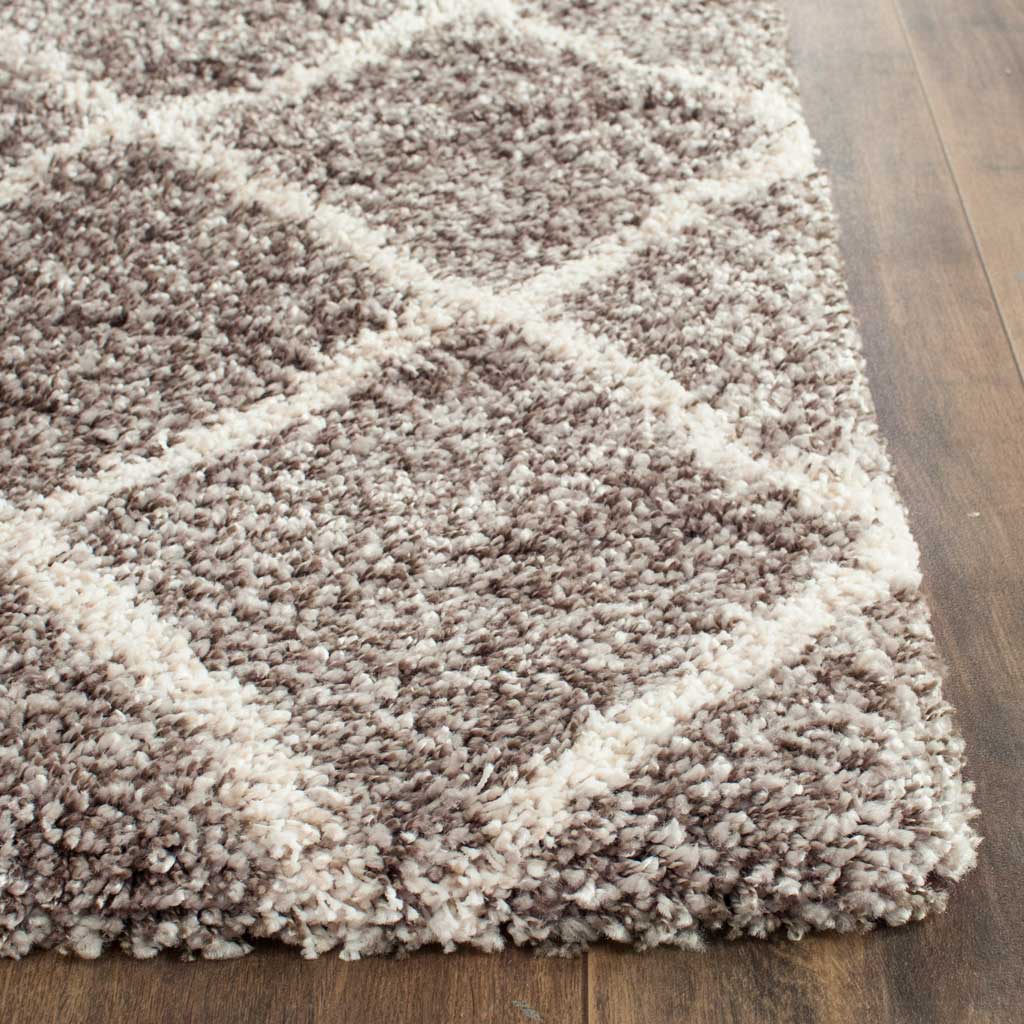 Hudson Shag Diamond Gray/Ivory Runner Rug - Image 2