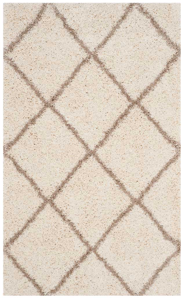 Hudson Shag Diamond Ivory/Beige Area Rug - Image 3