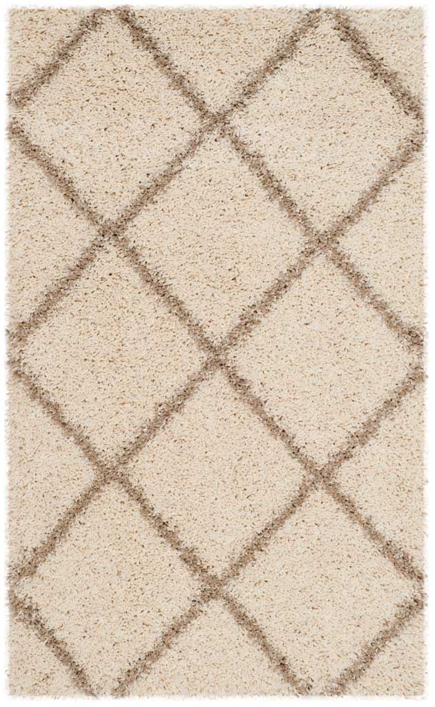 Hudson Shag Diamond Ivory/Beige Area Rug - Image 4