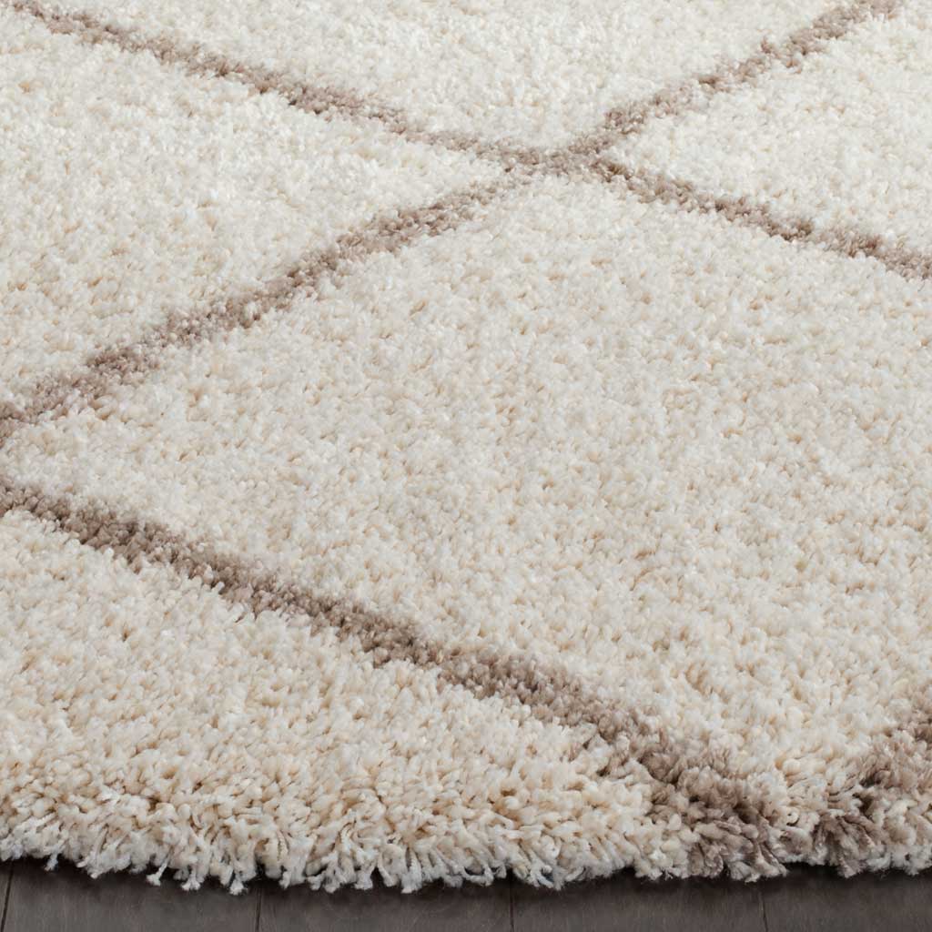 Hudson Shag Diamond Ivory/Beige Round Rug - Image 2