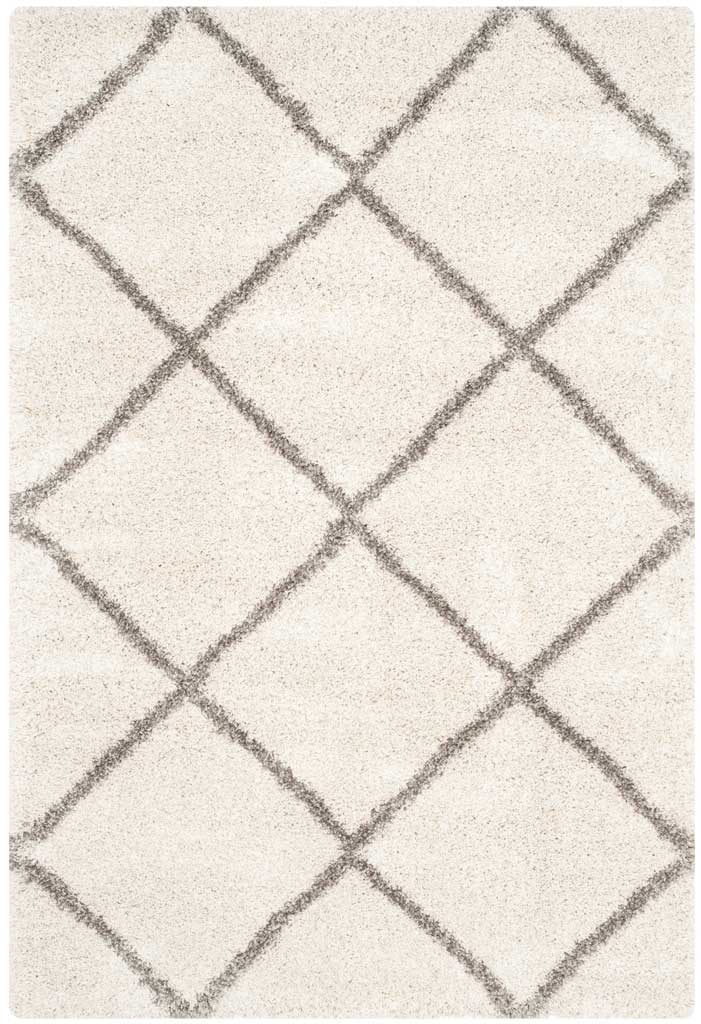 Hudson Shag Diamond Ivory/Gray Area Rug - Image 3
