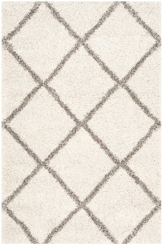 Hudson Shag Diamond Ivory/Gray Area Rug - Image 4