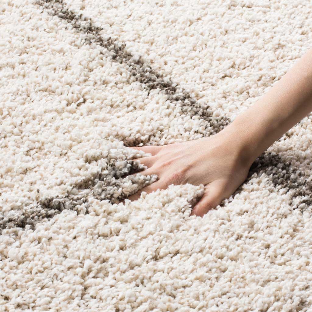 Hudson Shag Diamond Ivory/Gray Area Rug - Image 9