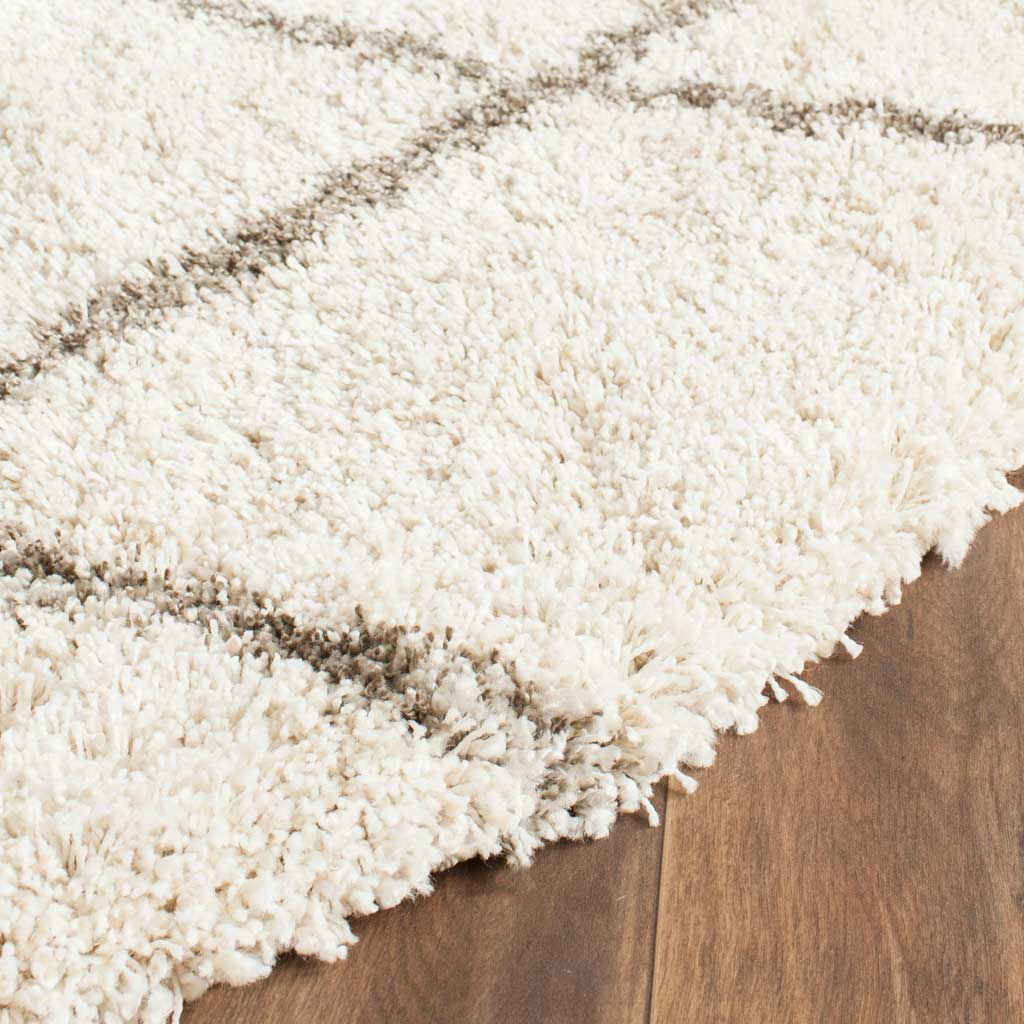 Hudson Shag Diamond Ivory/Gray Round Rug - Image 2