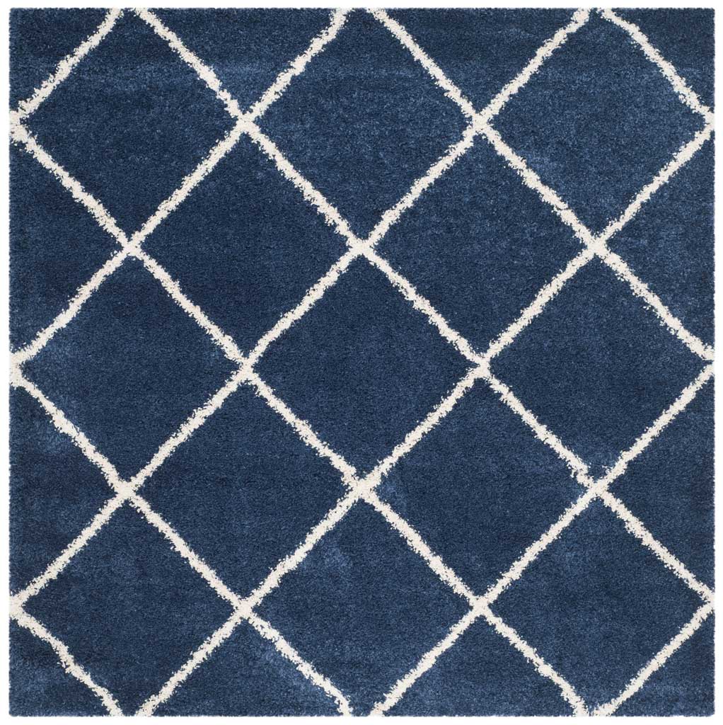 Hudson Shag Diamond Navy/Ivory Area Rug - Image 2