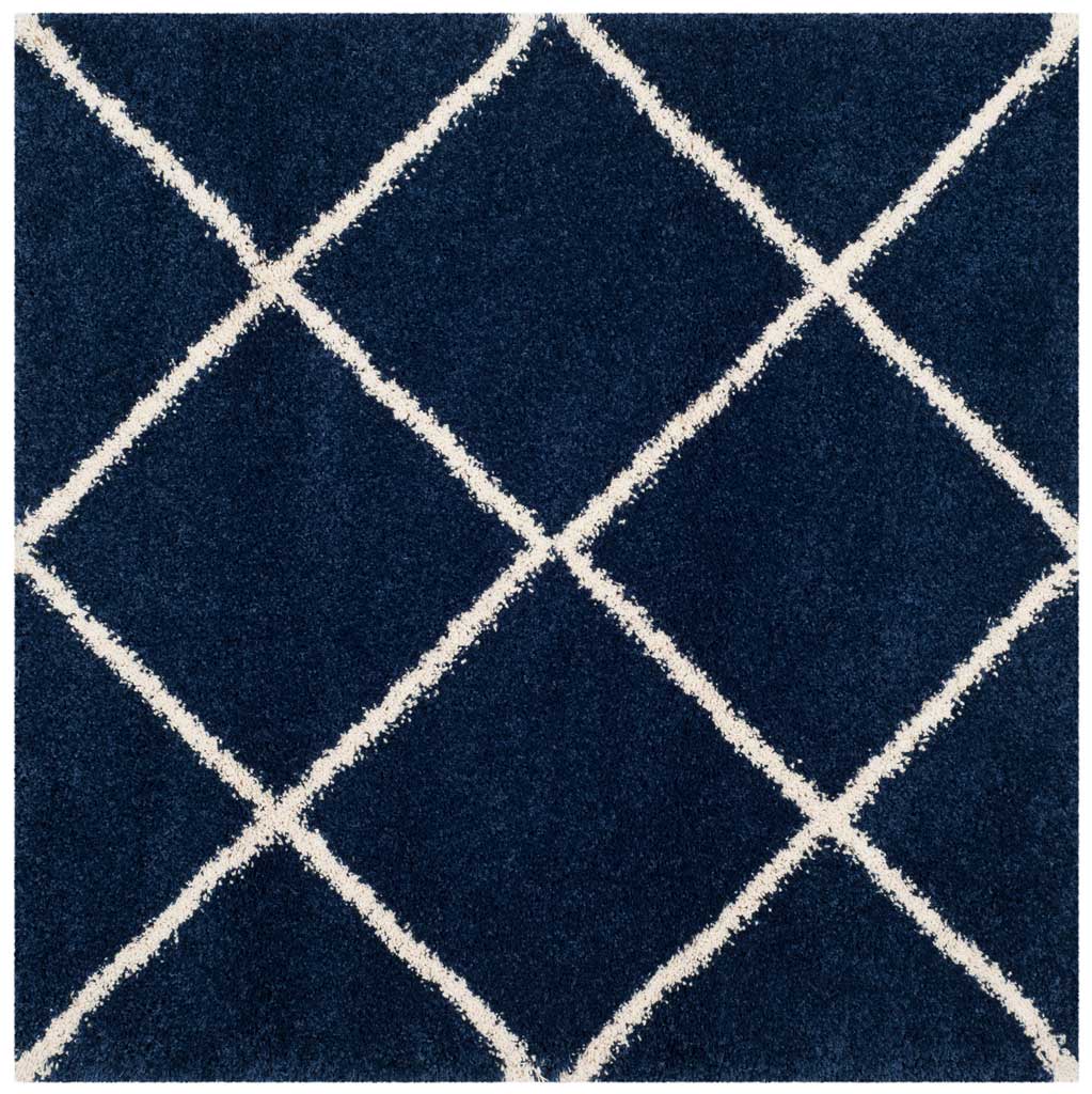 Hudson Shag Diamond Navy/Ivory Area Rug - Image 3