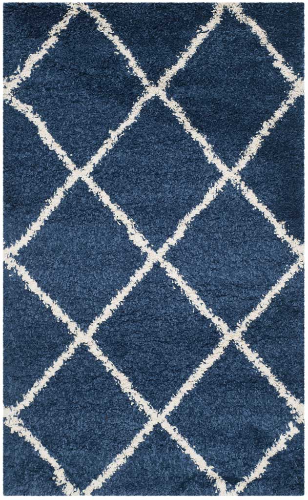 Hudson Shag Diamond Navy/Ivory Area Rug - Image 5