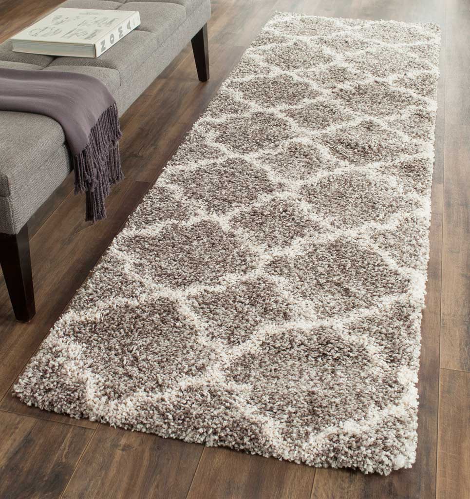 Hudson Shag Gray/Ivory Runner Rug - Image 3