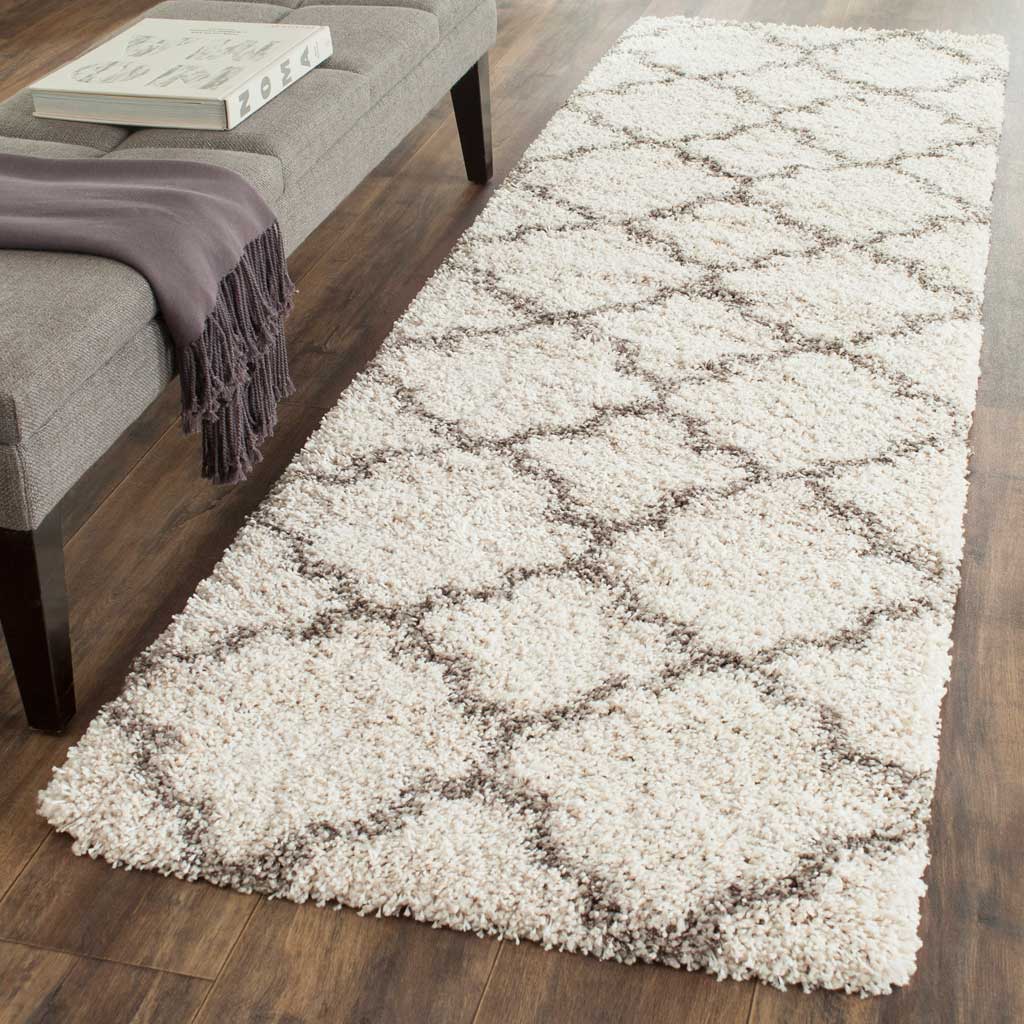 Hudson Shag Ivory/Gray Runner Rug - Image 3