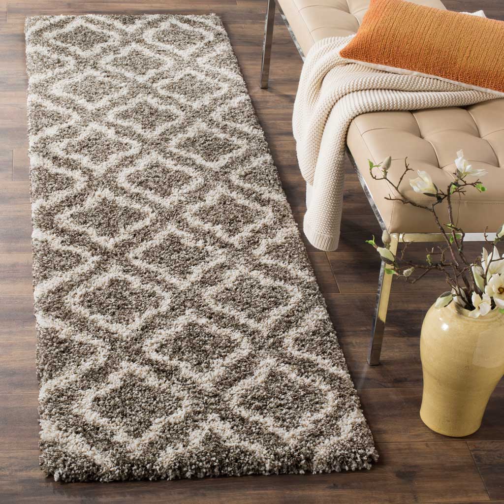 Hudson Shag Moroccan Gray/Ivory Runner Rug - Image 2