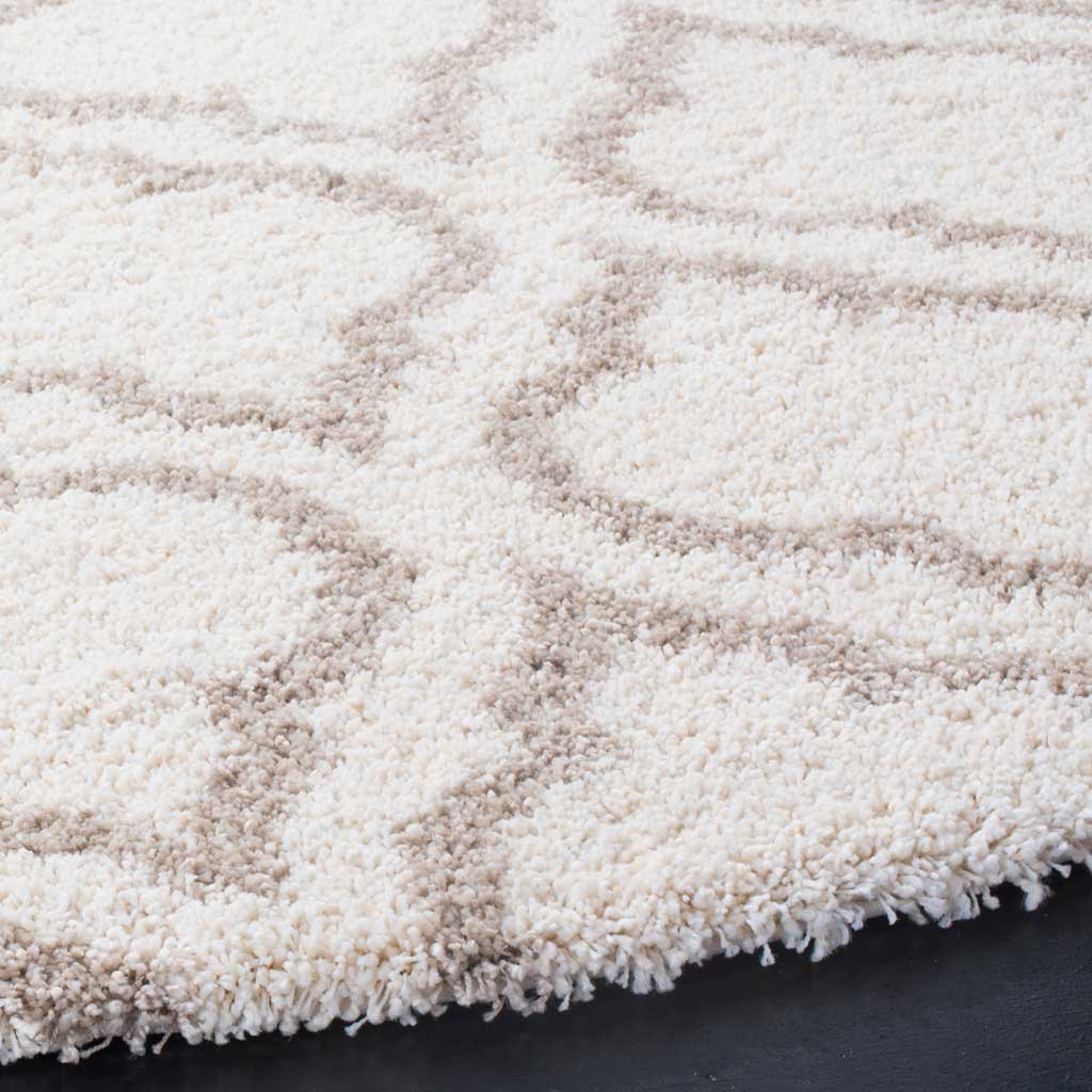 Hudson Shag Moroccan Ivory/Beige Round Rug - Image 2