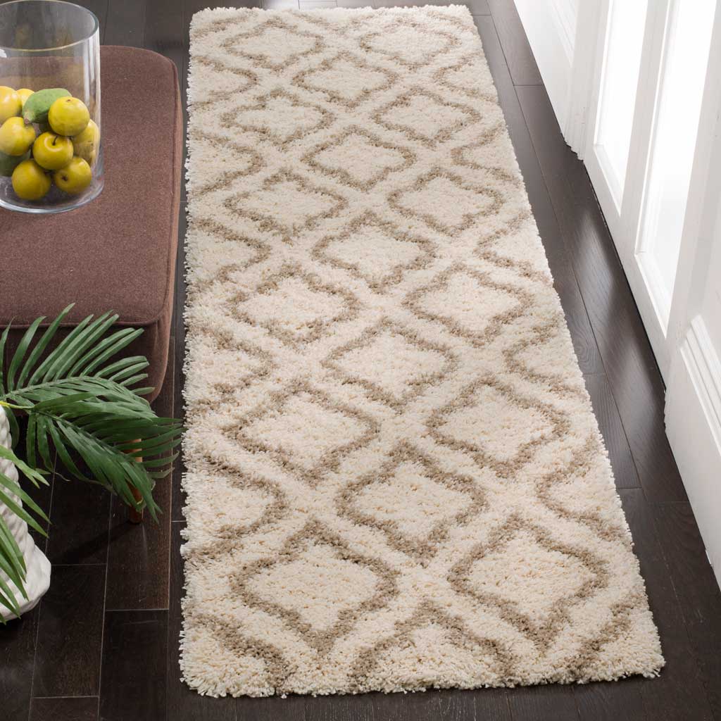 Hudson Shag Moroccan Ivory/Beige Runner Rug - Image 2