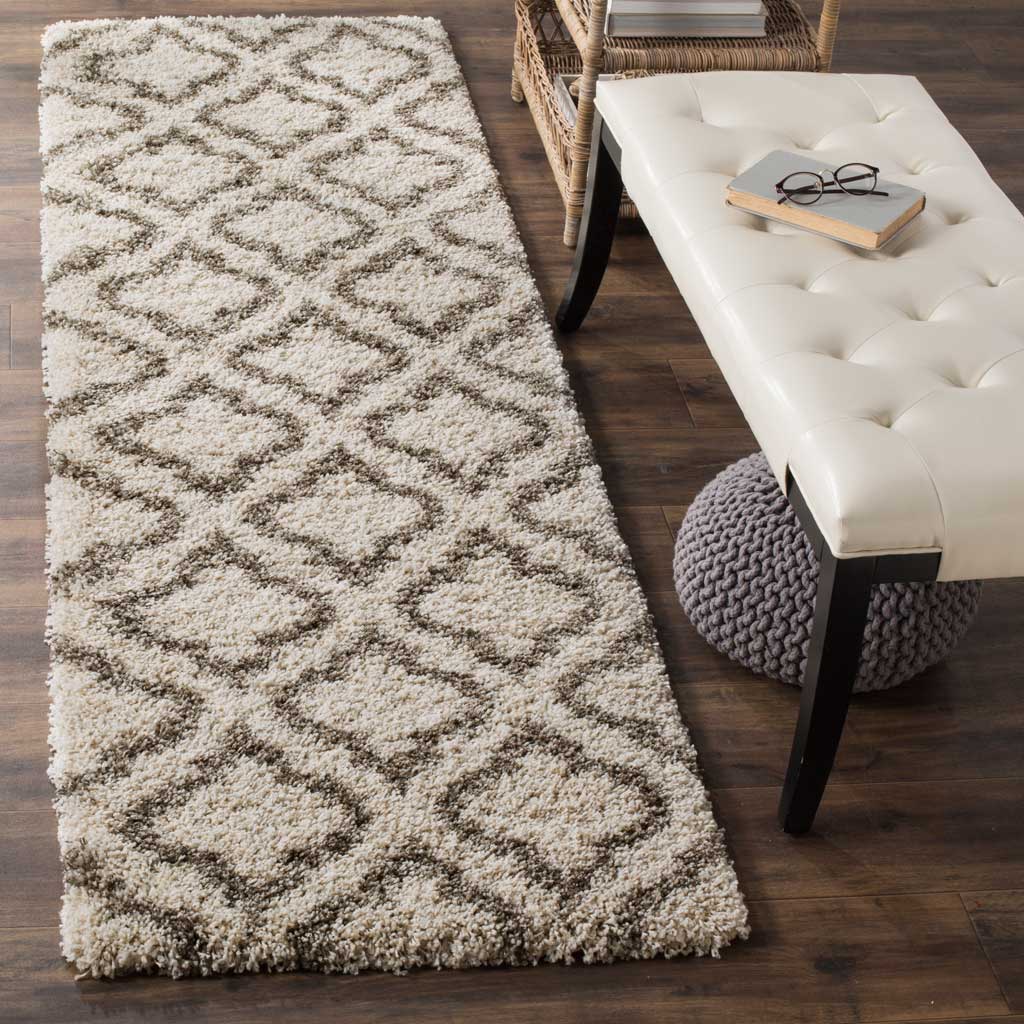 Hudson Shag Moroccan Ivory/Gray Runner Rug - Image 2