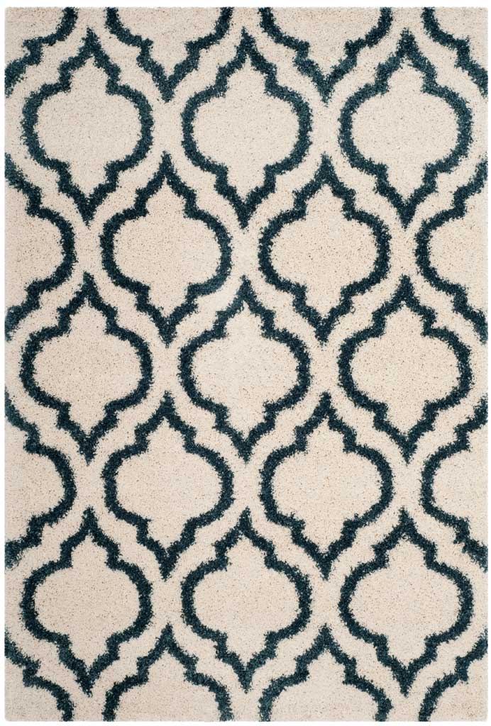 Hudson Shag Moroccan Ivory/Slate Blue Area Rug - Image 3