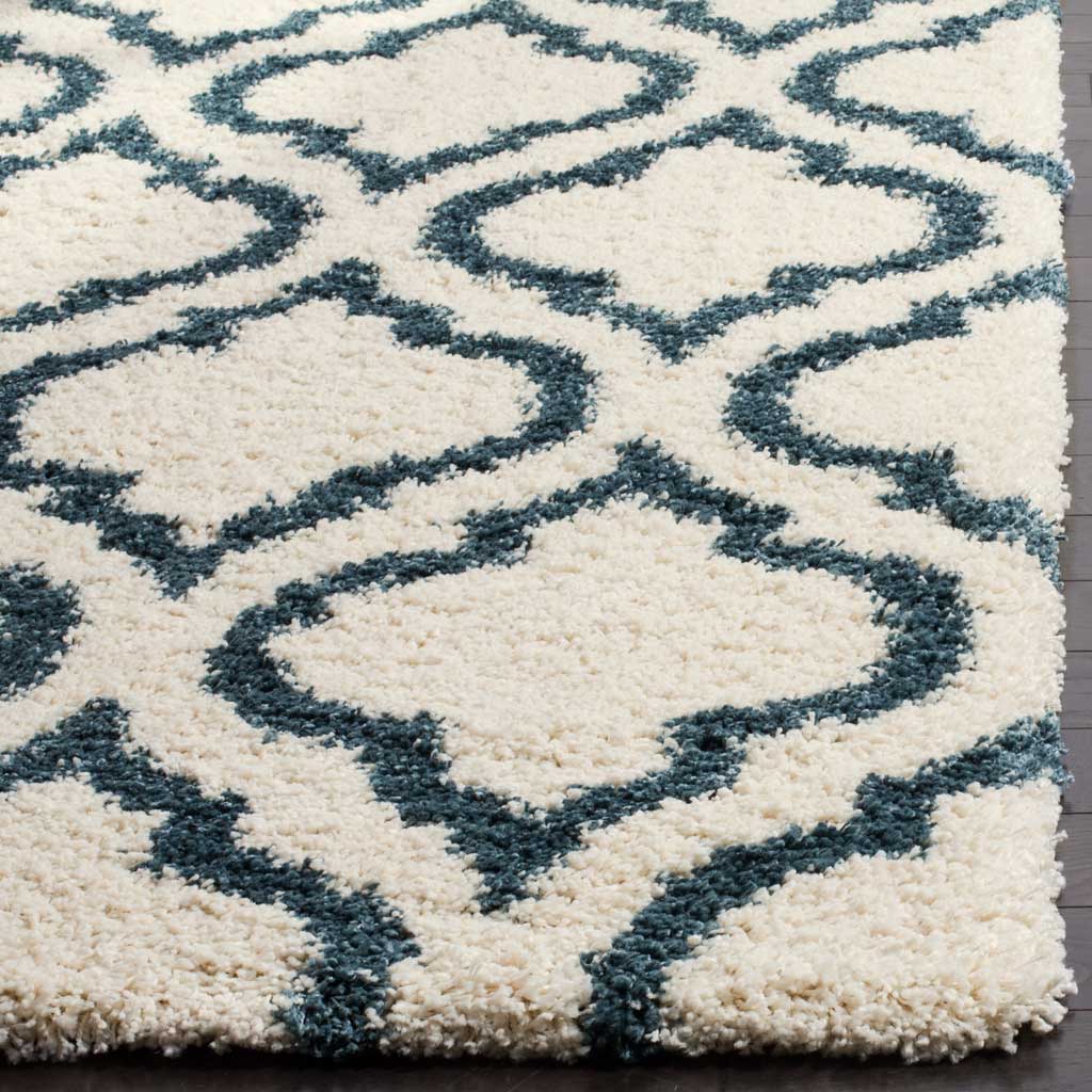 Hudson Shag Moroccan Ivory/Slate Blue Area Rug - Image 6