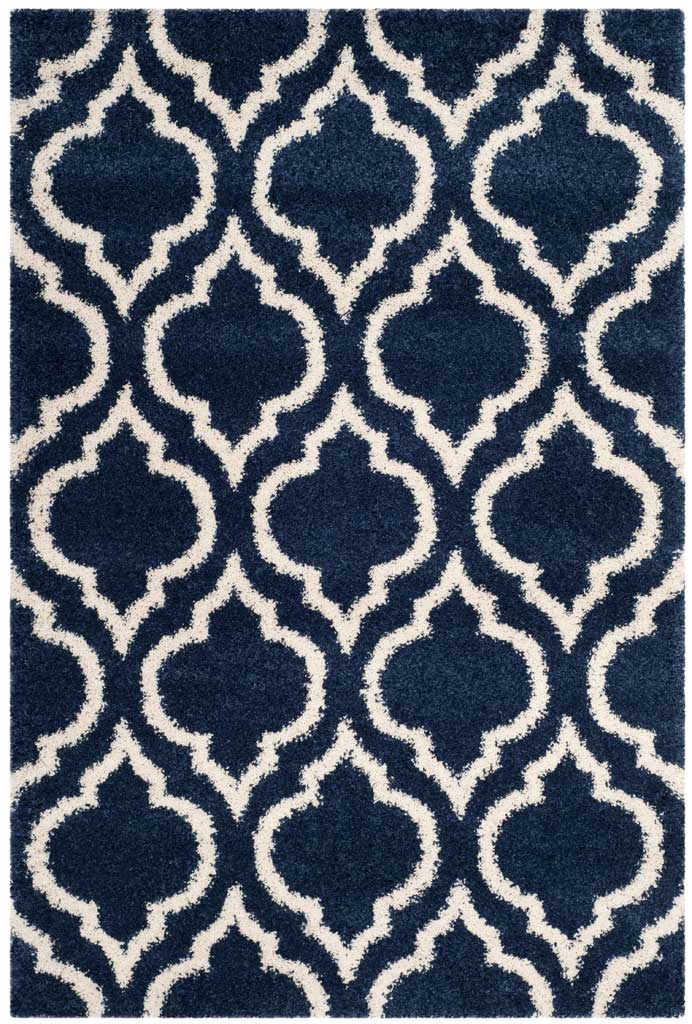 Hudson Shag Moroccan Navy/Ivory Area Rug - Image 3