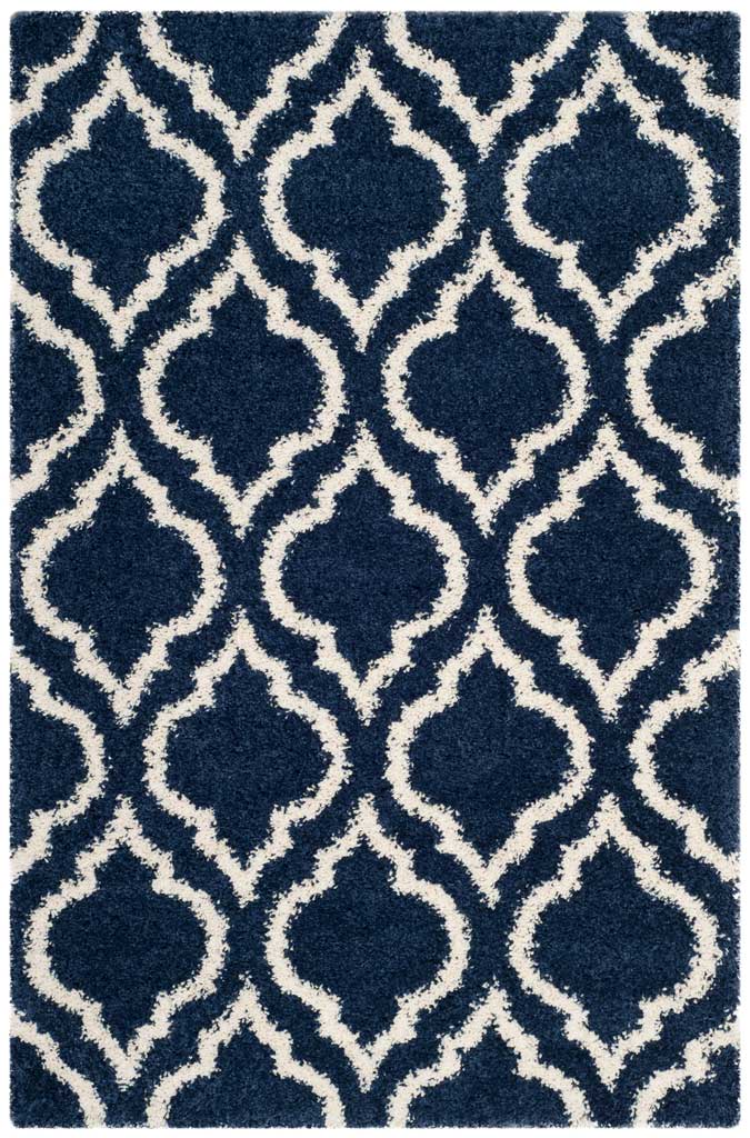 Hudson Shag Moroccan Navy/Ivory Area Rug - Image 4
