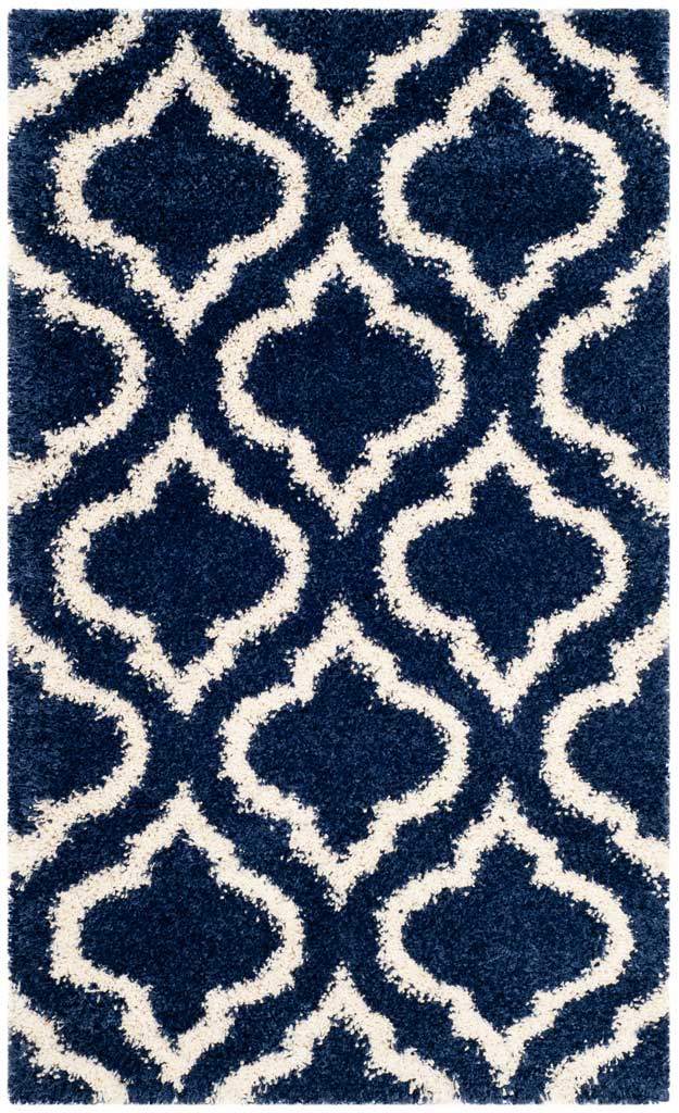 Hudson Shag Moroccan Navy/Ivory Area Rug - Image 5