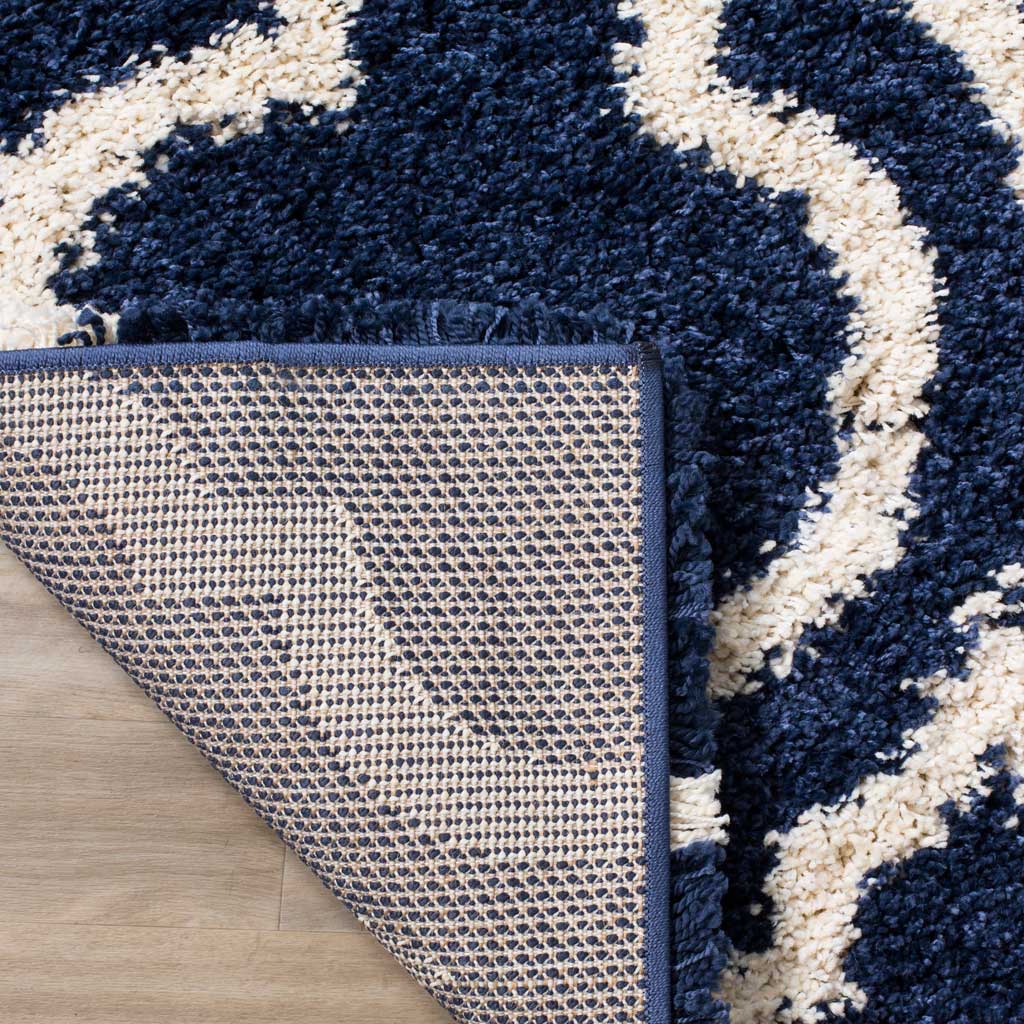 Hudson Shag Moroccan Navy/Ivory Area Rug - Image 7