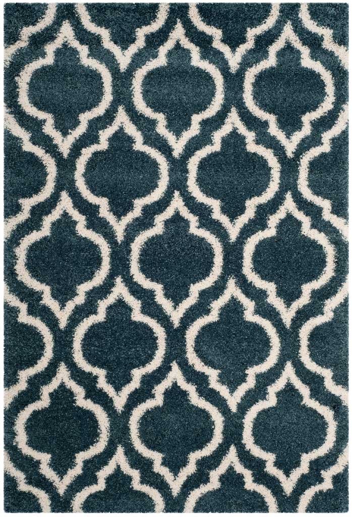 Hudson Shag Moroccan Slate Blue/Ivory Area Rug - Image 3