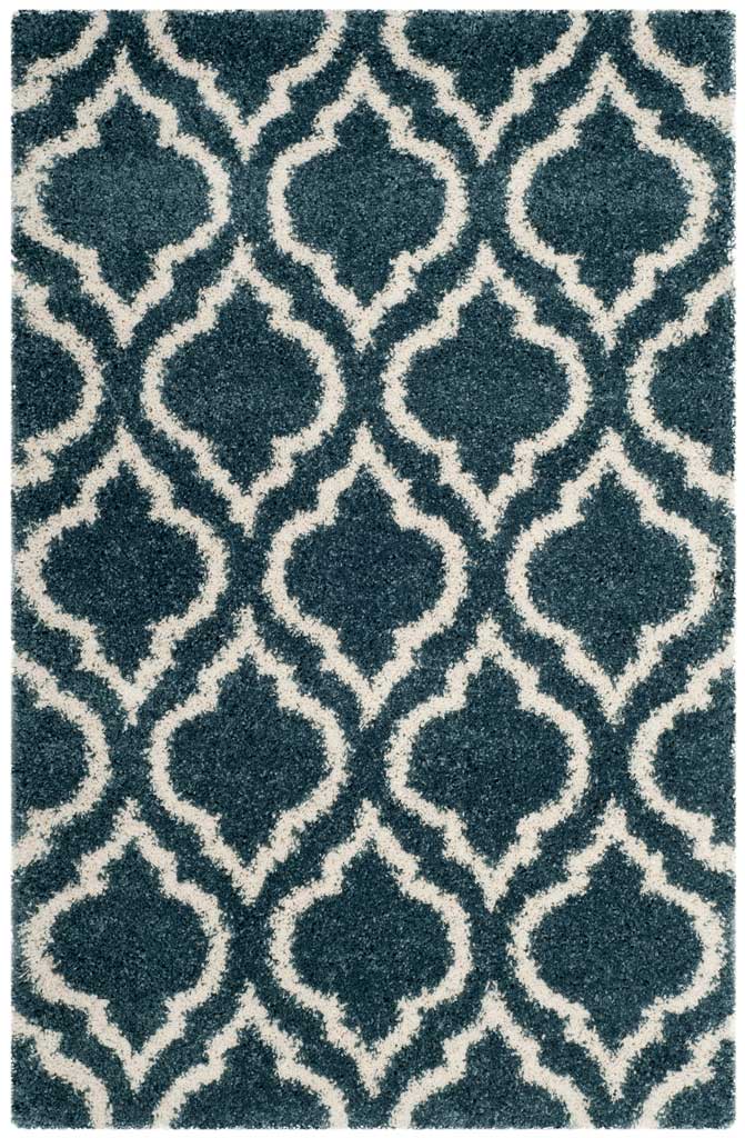 Hudson Shag Moroccan Slate Blue/Ivory Area Rug - Image 4
