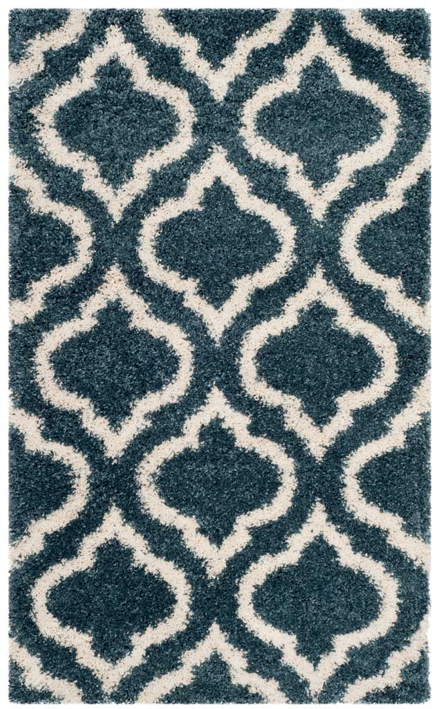 Hudson Shag Moroccan Slate Blue/Ivory Area Rug - Image 5
