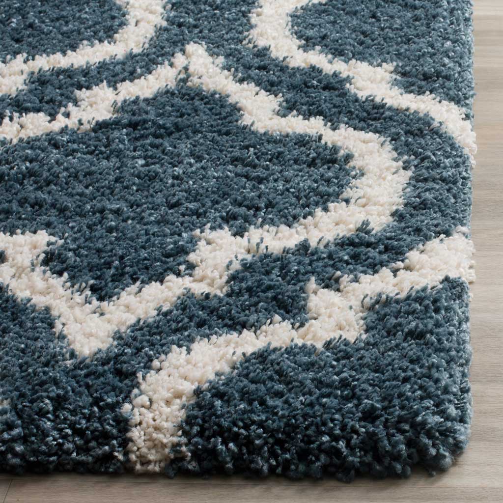 Hudson Shag Moroccan Slate Blue/Ivory Area Rug - Image 6