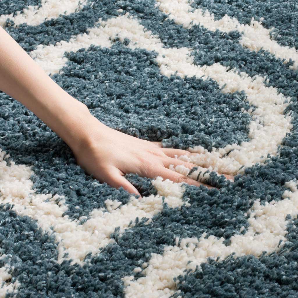 Hudson Shag Moroccan Slate Blue/Ivory Area Rug - Image 7