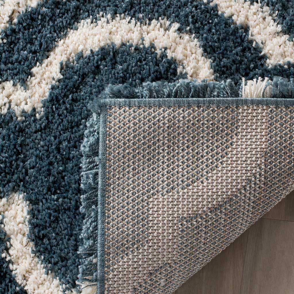 Hudson Shag Moroccan Slate Blue/Ivory Area Rug - Image 8