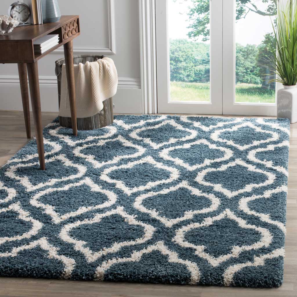 Hudson Shag Moroccan Slate Blue/Ivory Area Rug - Image 9