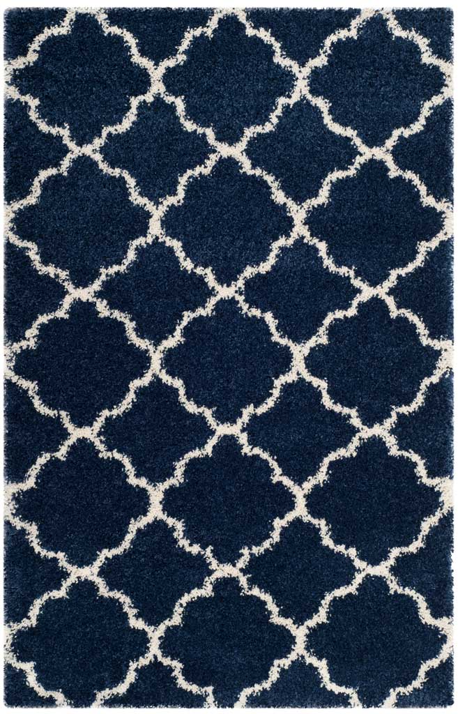 Hudson Shag Navy/Ivory Area Rug - Image 4