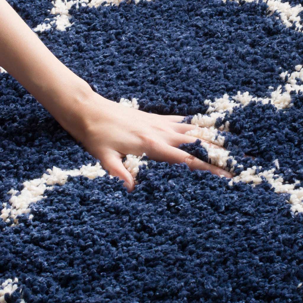 Hudson Shag Navy/Ivory Area Rug - Image 7