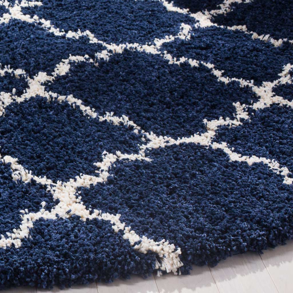 Hudson Shag Navy/Ivory Round Rug - Image 2