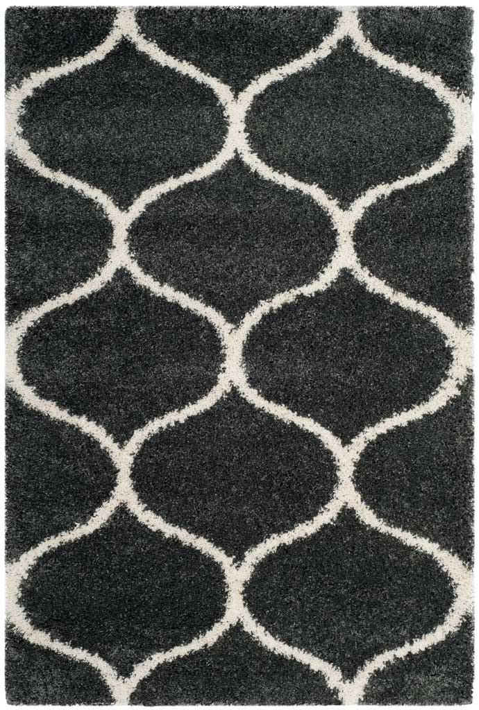 Hudson Shag Ogee Dark Gray/Ivory Area Rug - Image 4