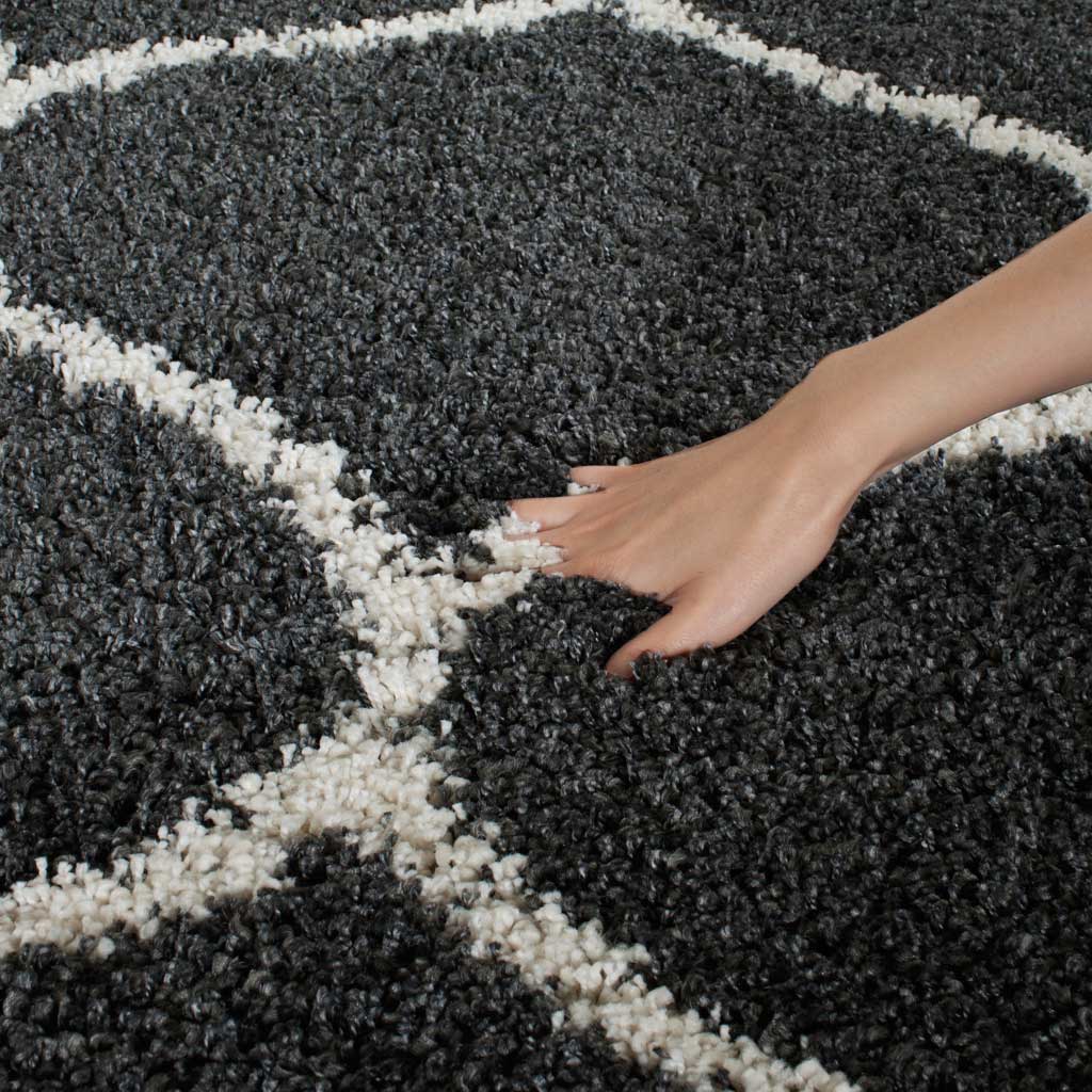 Hudson Shag Ogee Dark Gray/Ivory Area Rug - Image 6