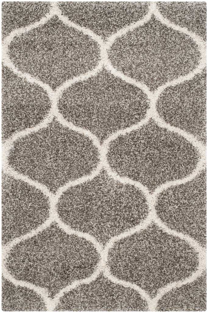 Hudson Shag Ogee Gray/Ivory Area Rug - Image 4