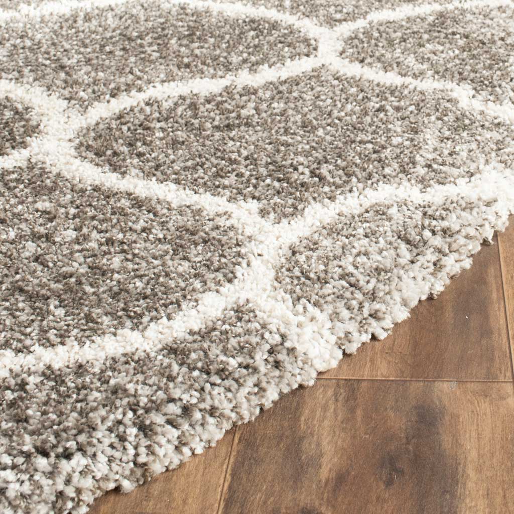 Hudson Shag Ogee Gray/Ivory Round Rug - Image 2