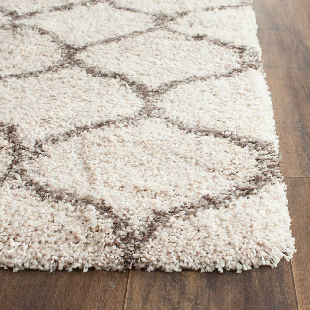 Hudson Shag Ogee Ivory/Gray Runner Rug - Image 2