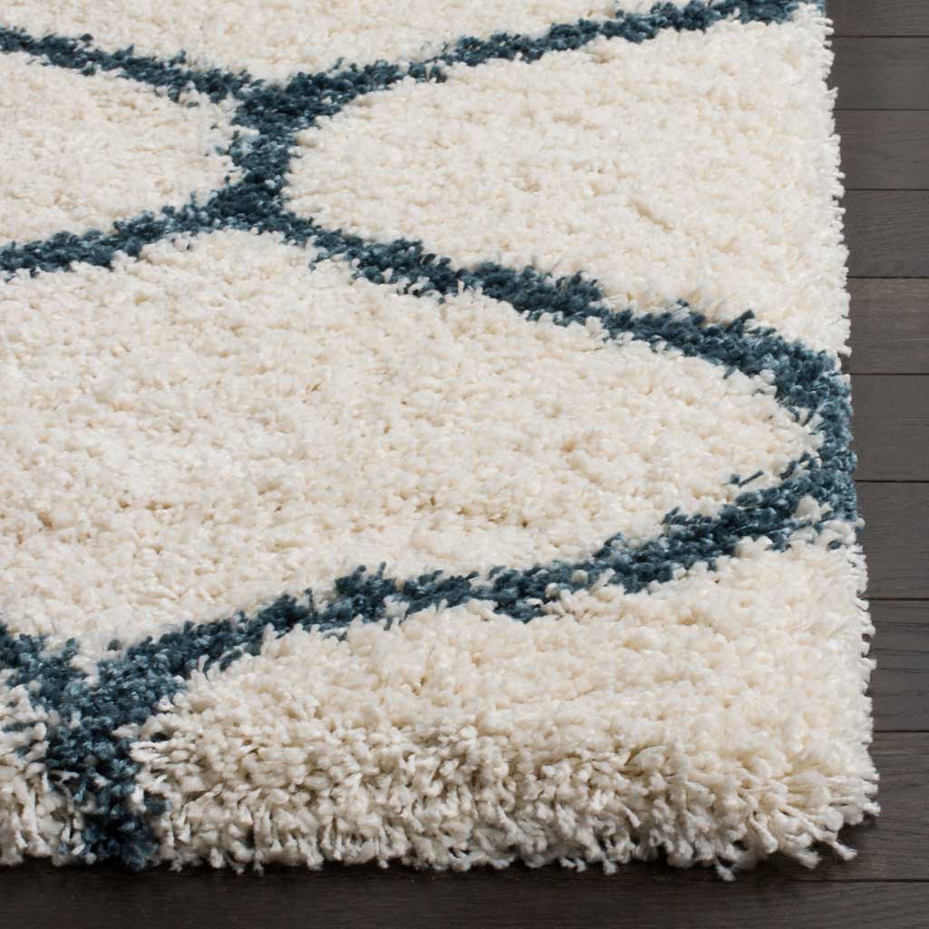 Hudson Shag Ogee Ivory/Slate Blue Area Rug - Image 6