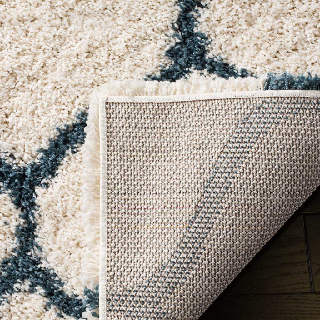 Hudson Shag Ogee Ivory/Slate Blue Area Rug - Image 8