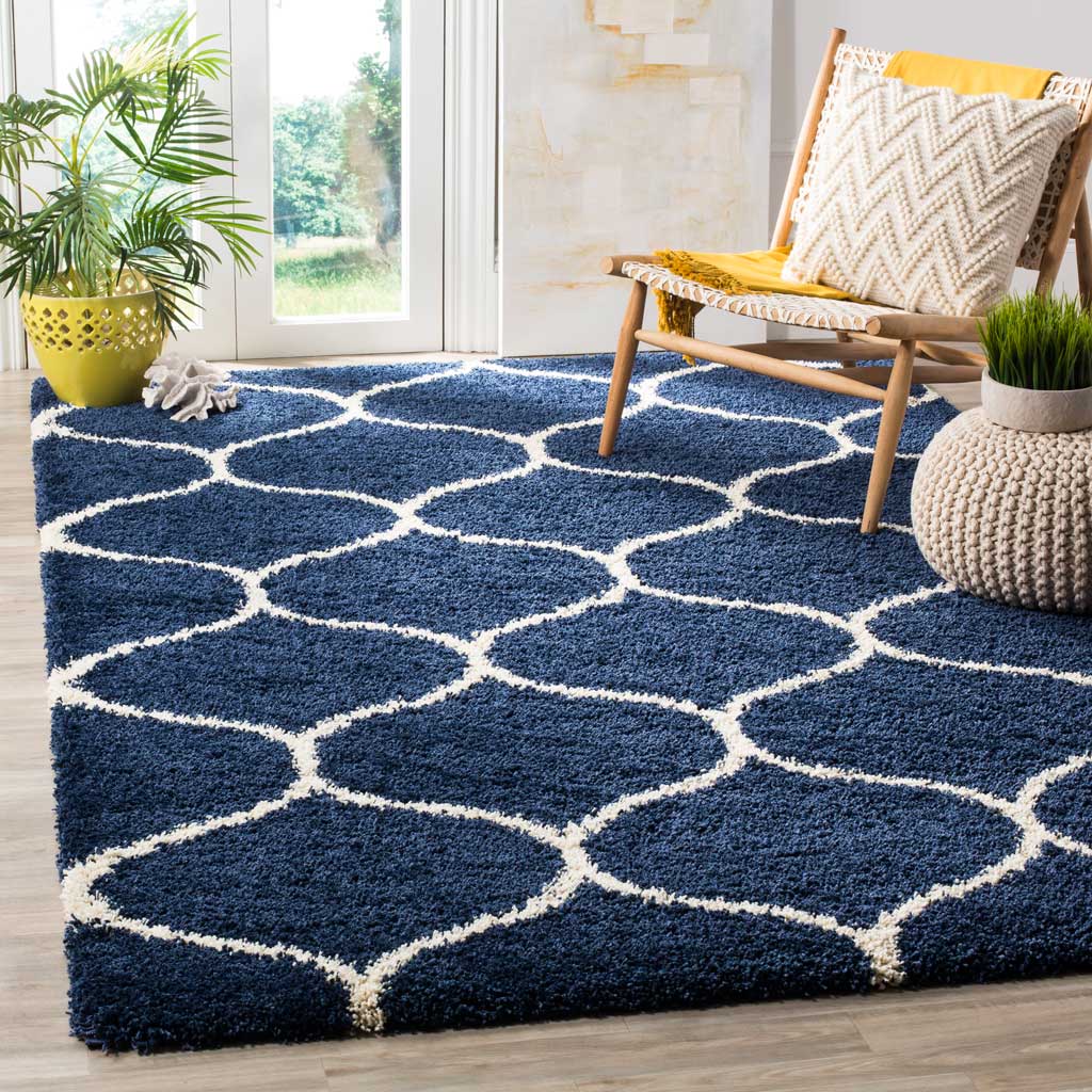 Hudson Shag Ogee Navy/Ivory Area Rug - Image 10