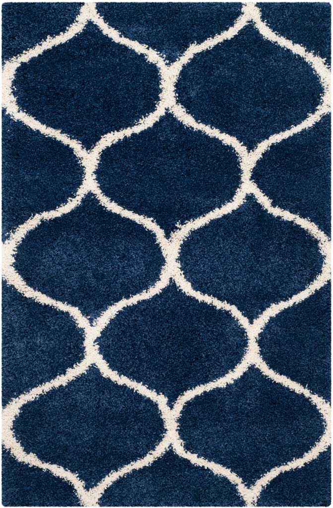 Hudson Shag Ogee Navy/Ivory Area Rug - Image 3