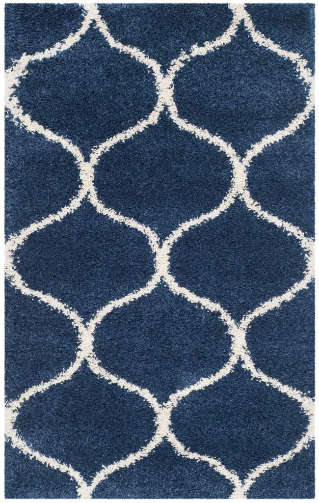 Hudson Shag Ogee Navy/Ivory Area Rug - Image 4