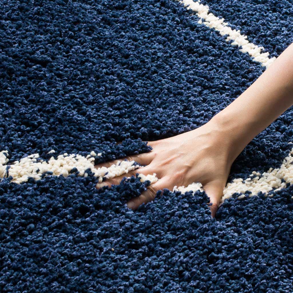 Hudson Shag Ogee Navy/Ivory Area Rug - Image 7