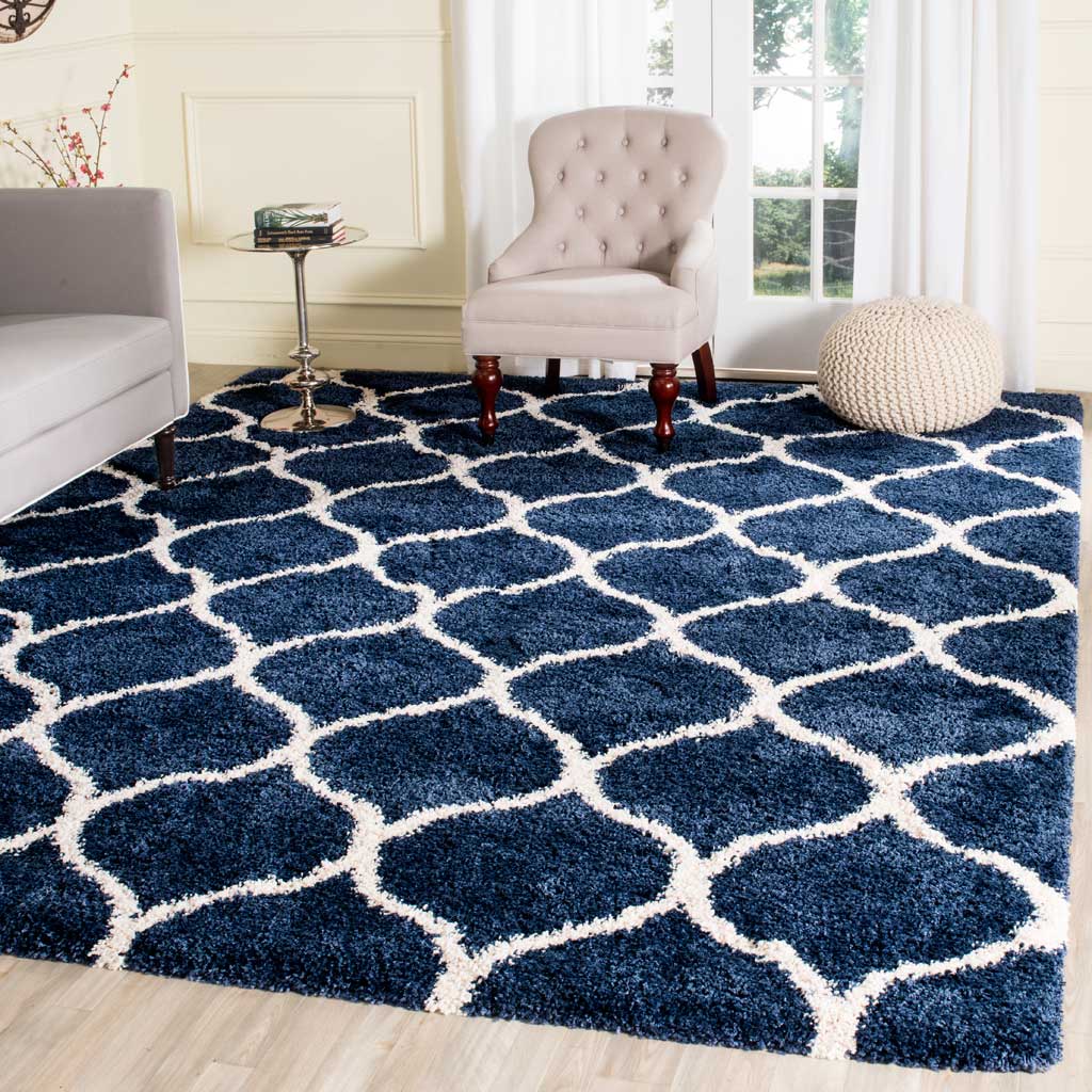 Hudson Shag Ogee Navy/Ivory Area Rug - Image 9