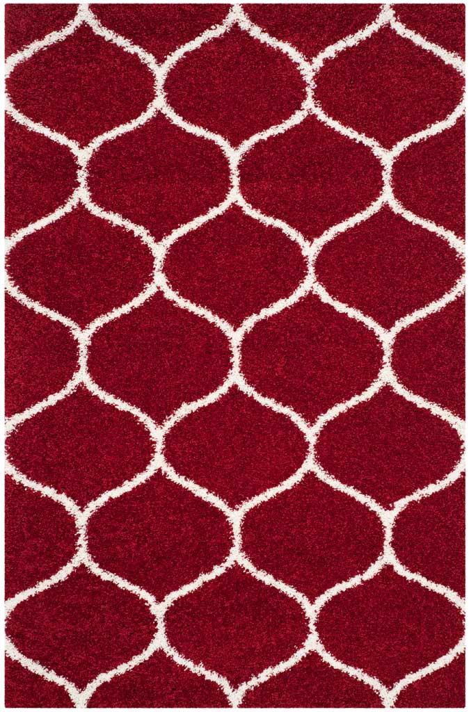 Hudson Shag Ogee Red/Ivory Area Rug - Image 3