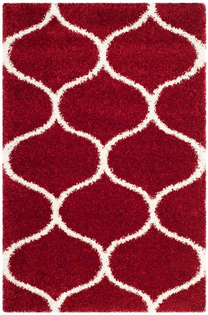 Hudson Shag Ogee Red/Ivory Area Rug - Image 4