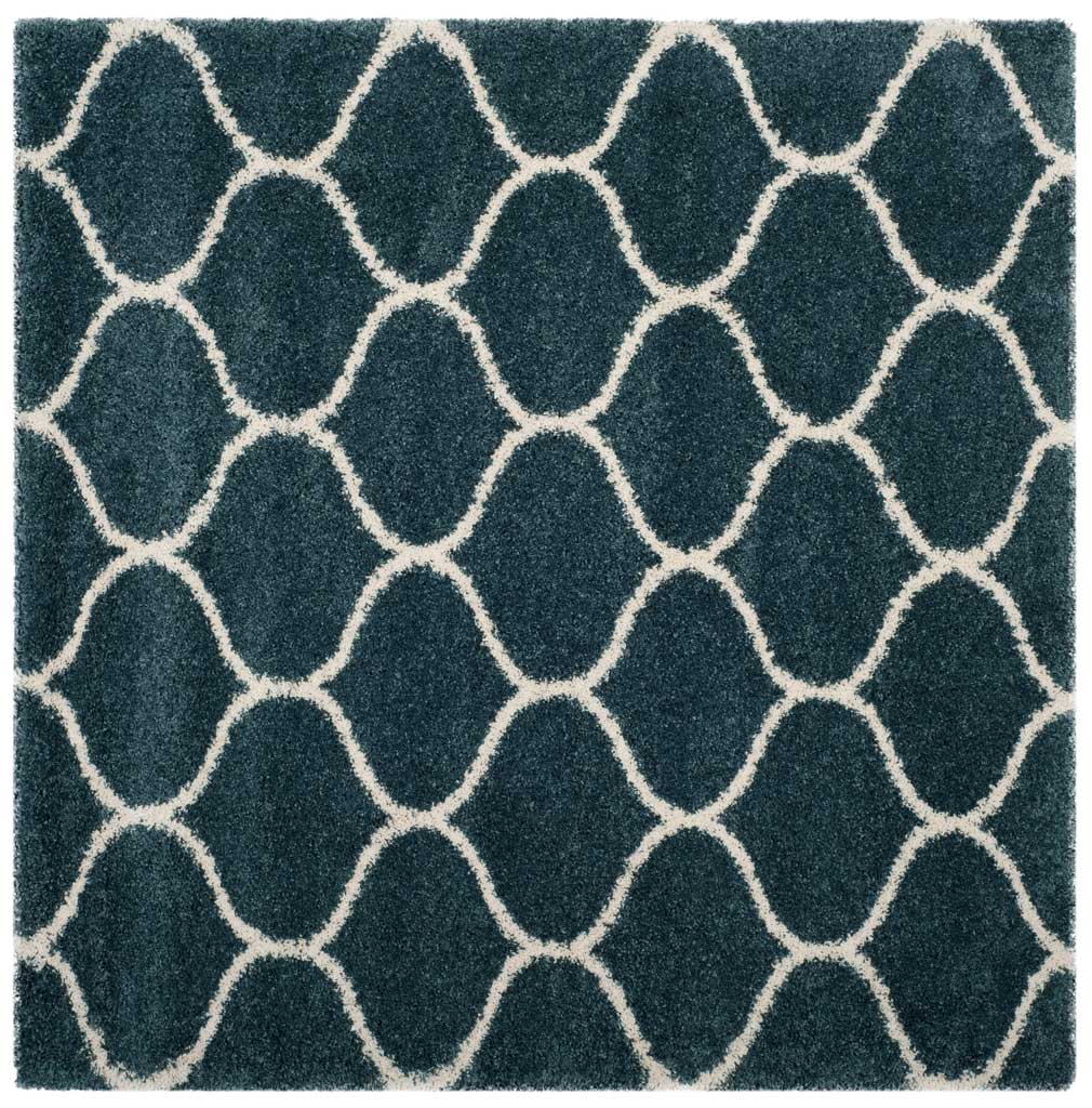 Hudson Shag Ogee Slate Blue/Ivory Area Rug - Image 2