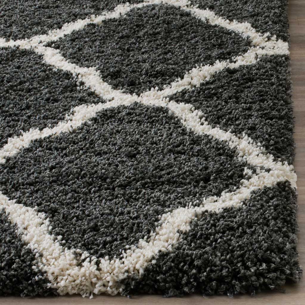 Hudson Shag Quatrefoil Dark Gray/Ivory Area Rug - Image 4