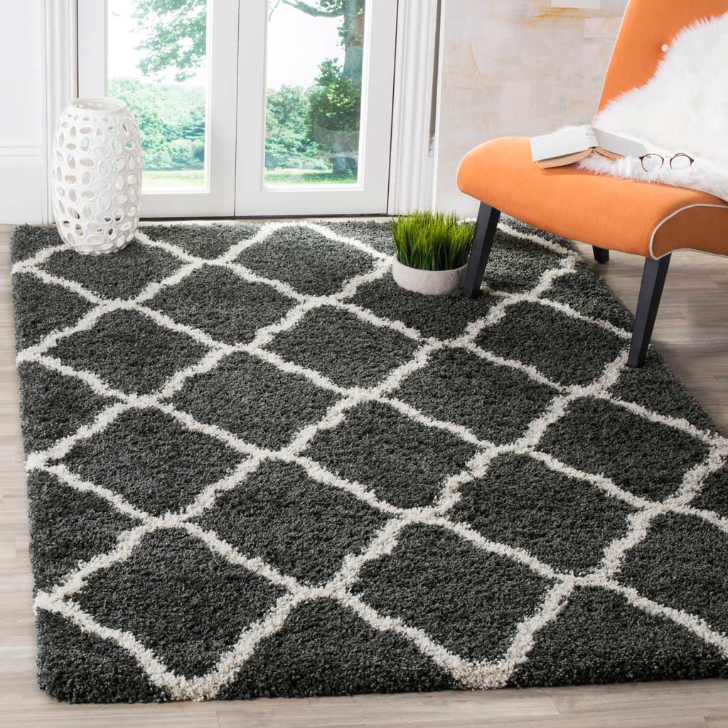 Hudson Shag Quatrefoil Dark Gray/Ivory Area Rug - Image 6